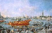 Francesco Guardi The Bucentaur Departs for the Lido on Ascension Day Spain oil painting reproduction